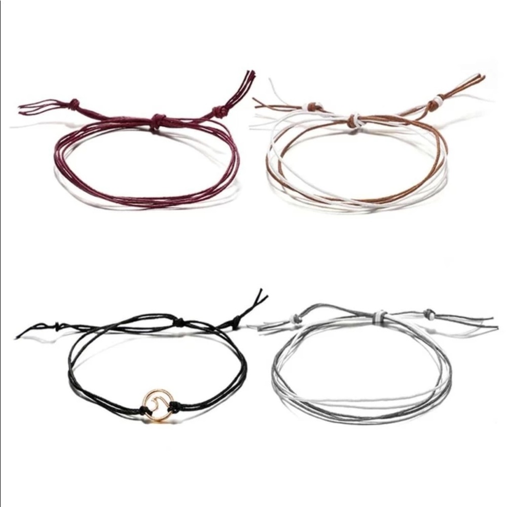 Multi-layered String Anklet 4pcs - Picture 5 of 5